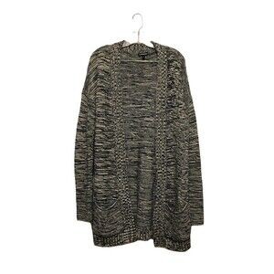 Express Cardigan Long Sleeve Gray Chunky Knit Open Sweater Oversize SP